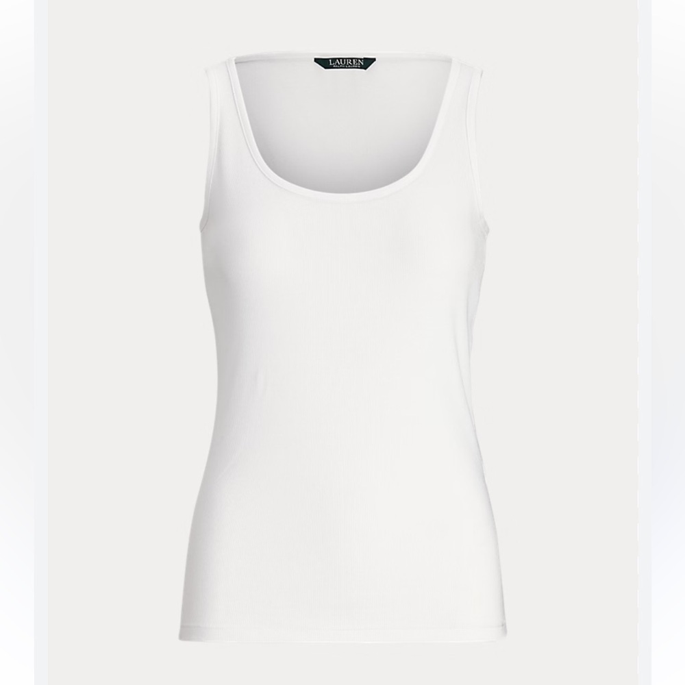 Ralph Lauren Classic Stretch Cotton Tank Top White XXL MSRP $45